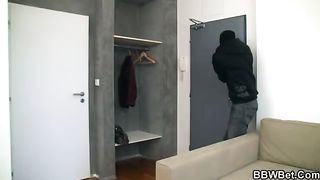 BBW gets pounded by horny burglar