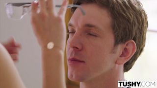 TUSHY College Student Uses Her Best Friend To Fuck Teacher