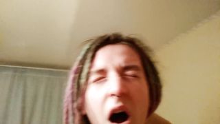 Moaning Orgasm Cowgirl with Pierced Nipples