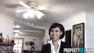 PropertySex - Cute real estate agent makes dirty POV sex video with client