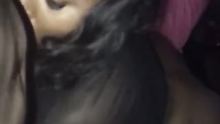 Ebony Threesome two Black Cocks