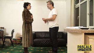 Bound milf in lingerie