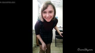 Office selfie of big ass secretary