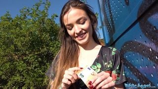 Public Agent Tattooed Sexy Minx Kylie Nymphette Cums on Cock Outdoors