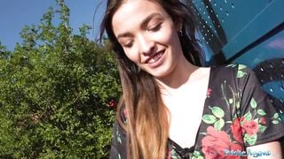 Public Agent Tattooed Sexy Minx Kylie Nymphette Cums on Cock Outdoors
