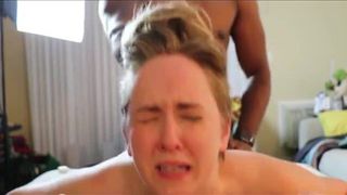 Hot interracial doggystyle facing camera