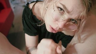 Spex model giving hot pov blowjob