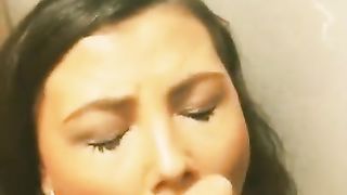 CoyWilder- Public Dressing Room Blowjob and Cum Facial