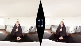Blonde Teen SIster Nun Fucks Priest POV on BaDoinkVR.com