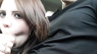 I let my Girlfriend use a Vibrator in the Mall and she Cums in the Car