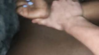 Young Wet Black Babe back Shots from White Boyfriend