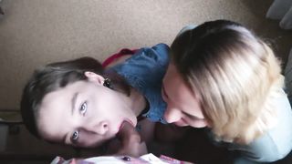 Threesome with Neighbors in the Shared Kitchen in the Hostel