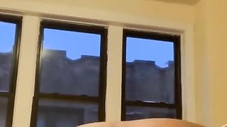 Escort Slut Rides Dildo with Big Oily Ass