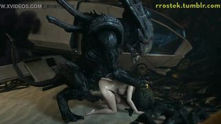 Hardcore 3D Animation Samus and Aliens Deepthroat and Vaginal