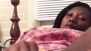 Playin Wit my Pussy at Work Pt1 Client Wakes up