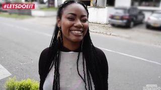 Bubble Butt Latina Ebony gets Picked up and Fucked by stranger