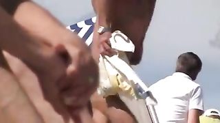 Nude Beach - Trophy Wife Showoff & Dogging -Filmed by Voyeur