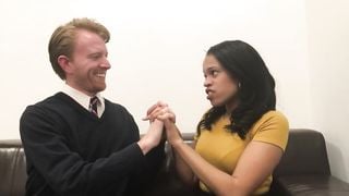 I Hold Hands with Ebony GF as she Talks about her Day