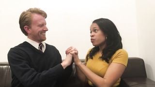 I Hold Hands with Ebony GF as she Talks about her Day