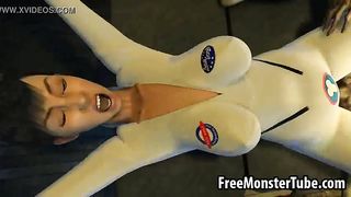 Hot 3D brunette babe gets fucked by two aliensattack3-high 1