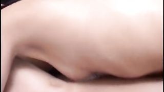 Asian bitch getting her wet pussy toy plowed