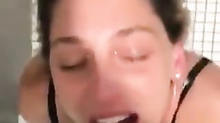 Cuban Teen Drinks my Piss in Gym Bathroom POV