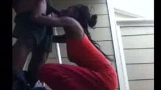 Patio deep throat who're hidden cam