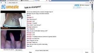 Cheating Omegle Slut Blows Kiss for Big Cock