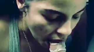 Latina Cheating on Boyfriend gives best Blowjob