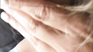 Playing Naughty in the Airplane!! the Guy in the next Chair saw Me...