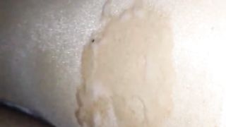 cumshot while wife is sleeping in nylon