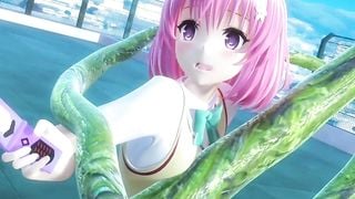3d hentai girl gets fucked by tentacles, gets saved, and rewards him by letting him fuck her