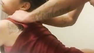 Petite Latina Fucking and Sucking a Long Cock until it CUMS in HER Mouth