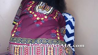 Thick Ebony Wit Hairy Pussy and Bouncing Tits