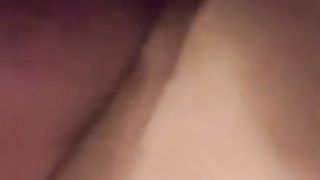 Making my husband clean out my cum filled pussy with both our cream