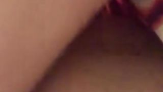 Making my husband clean out my cum filled pussy with both our cream