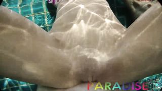 Paradise Gfs - Young twins get fuck and suck cock together in pool - Part 1