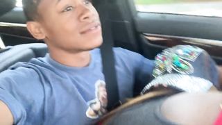Busty Ebony Victoriacakes Sucks Lil D's Fat Cock in the Car till he Cums