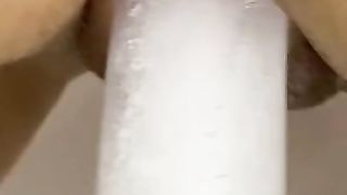 Real Ice Dildo Fuck