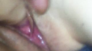 Fucking my sleeping girlfriends pussy with a dildo