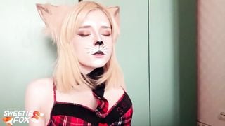 Sweetie Fox Blowjob Dick and Hard Rough Sex after Waking up - Cum in Mouth