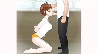 Overwatch Tracer Porn/Hentai Super Deepthroat (SDT)