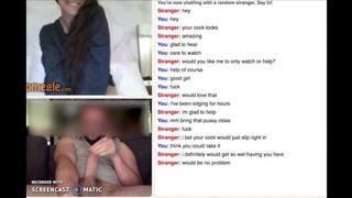 Horniest Omegle Girl Worships my Cock until her BF comes Home