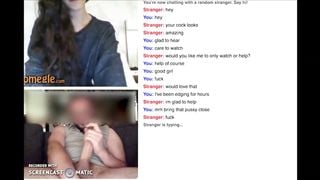 Horniest Omegle Girl Worships my Cock until her BF comes Home