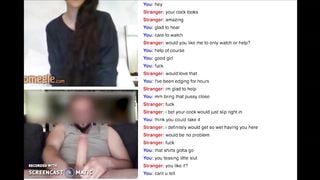Horniest Omegle Girl Worships my Cock until her BF comes Home