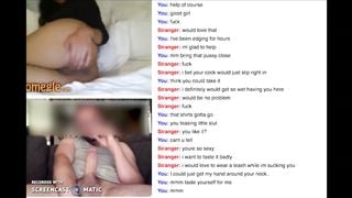 Horniest Omegle Girl Worships my Cock until her BF comes Home