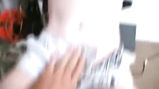 Hot brunette amateur works out her asshole