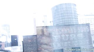 Teen Kimber Lee Catches Peeping Tom through Hotel Window!