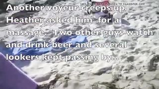 Exhibitionist Wife Heather vs Beach Voyeur