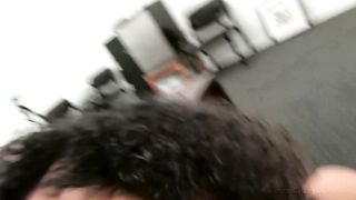 Curly Ebony Hottie Fucking on Camera